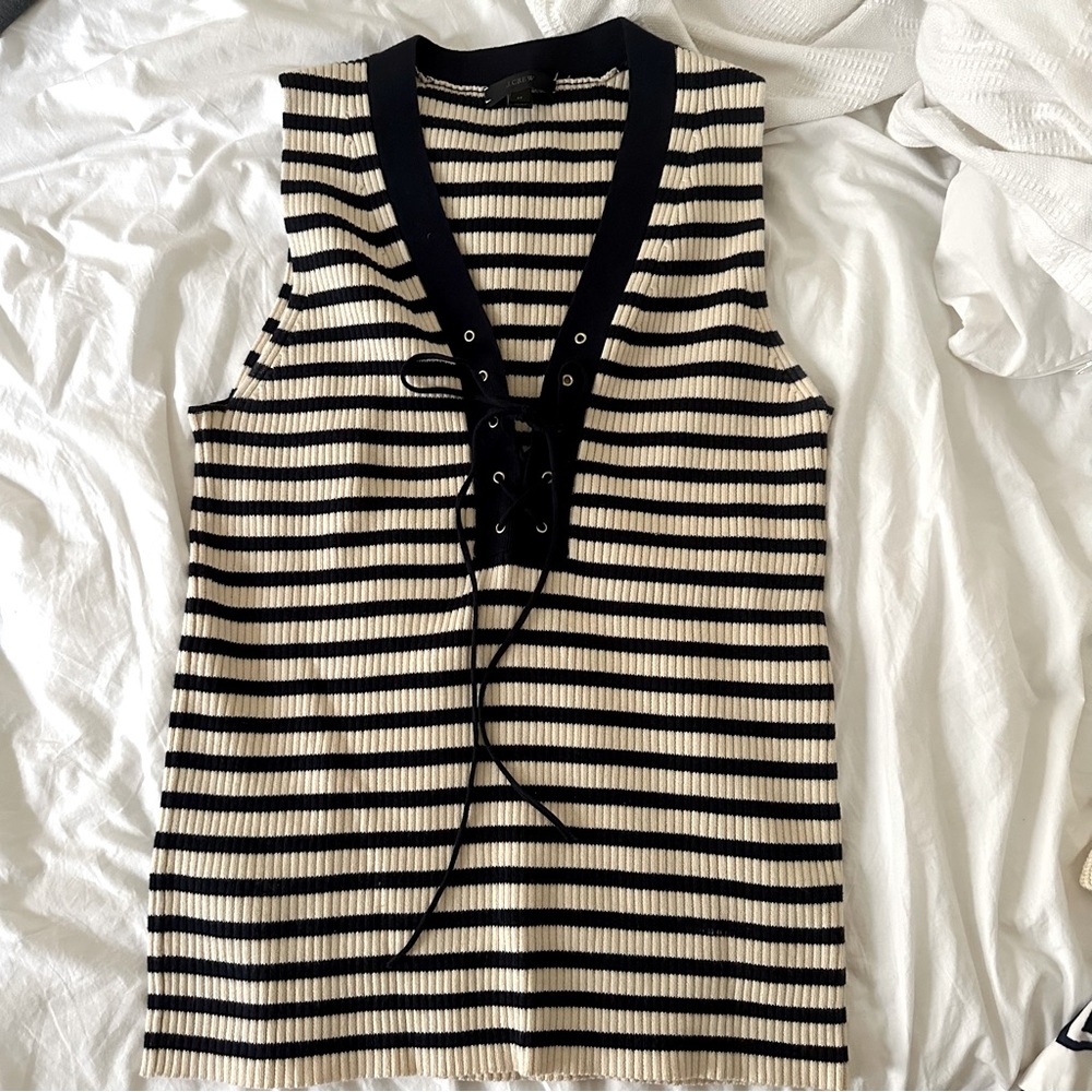 J Crew Nautical tie top
